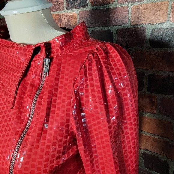 RED Cropped Jacket | Evening Vest | Red Top Size M - Picture 4 of 4